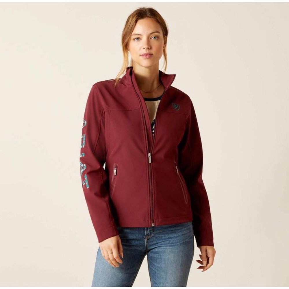 Ariat New Team Softshell Tawny Port/Baja Jacket NWT M